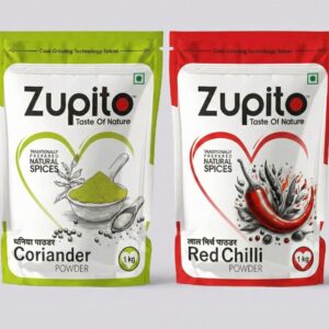 Zupito Masale Combo – Red Chilli Powder & Coriander Powder (Pure & Natural)