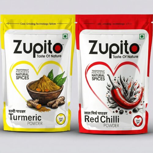 Zupito Masale Combo – Red Chilli Powder & Turmeric Powder (Pure & Natural)