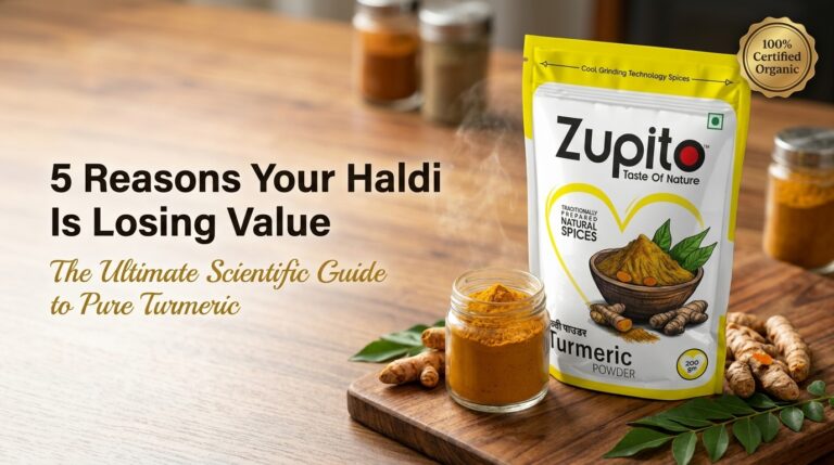 Elegant glass jar showcasing the dynamic health benefits of haldi powder and organic turmeric roots