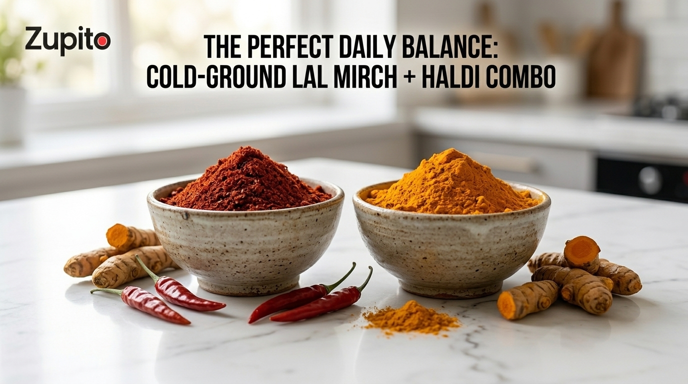 Finding which chilli powder is best by comparing pure lal mirch powder and turmeric combo pack