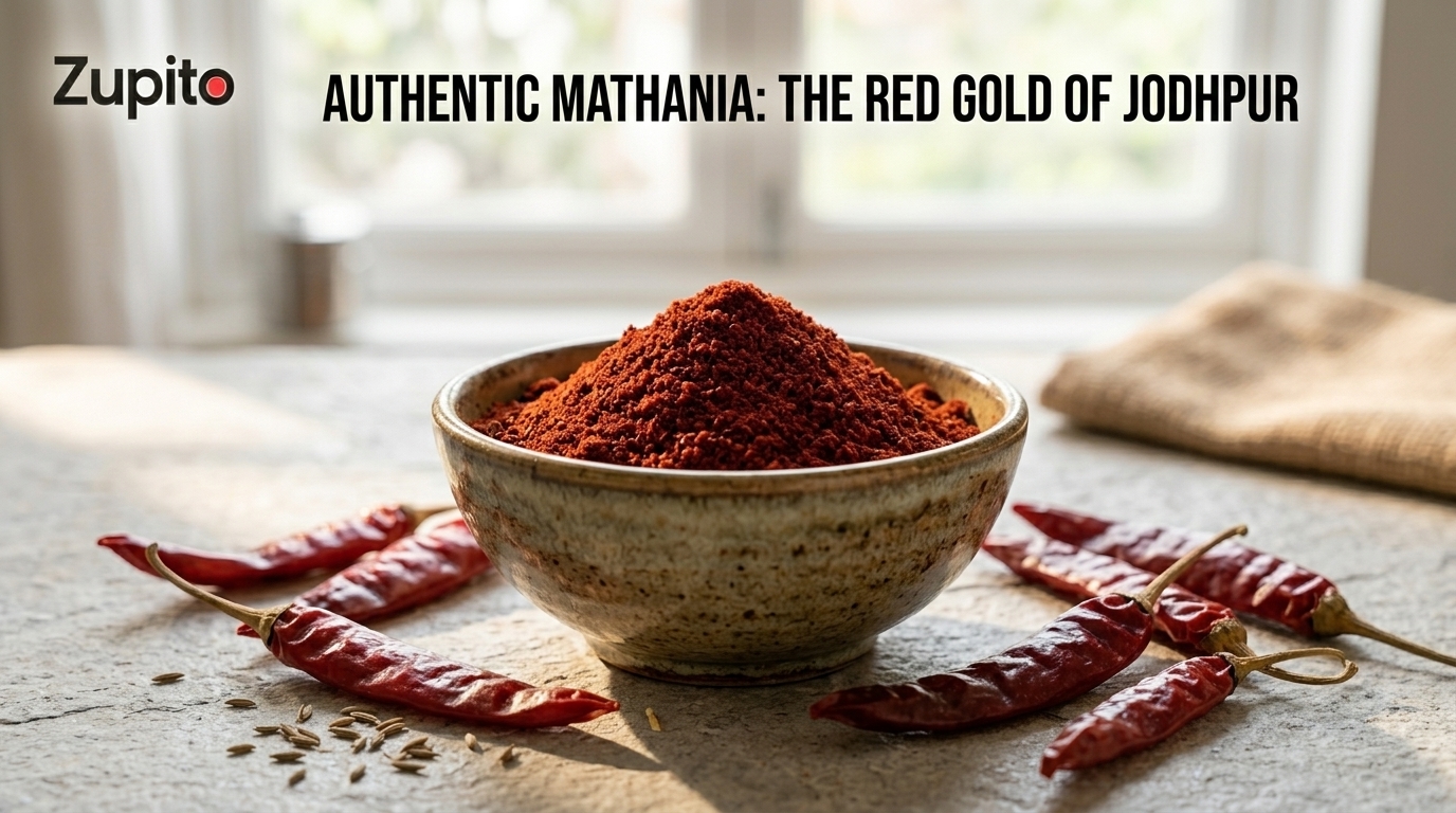 Pure lal mirch powder from Zupito authentic single origin mathania red chilli powder online