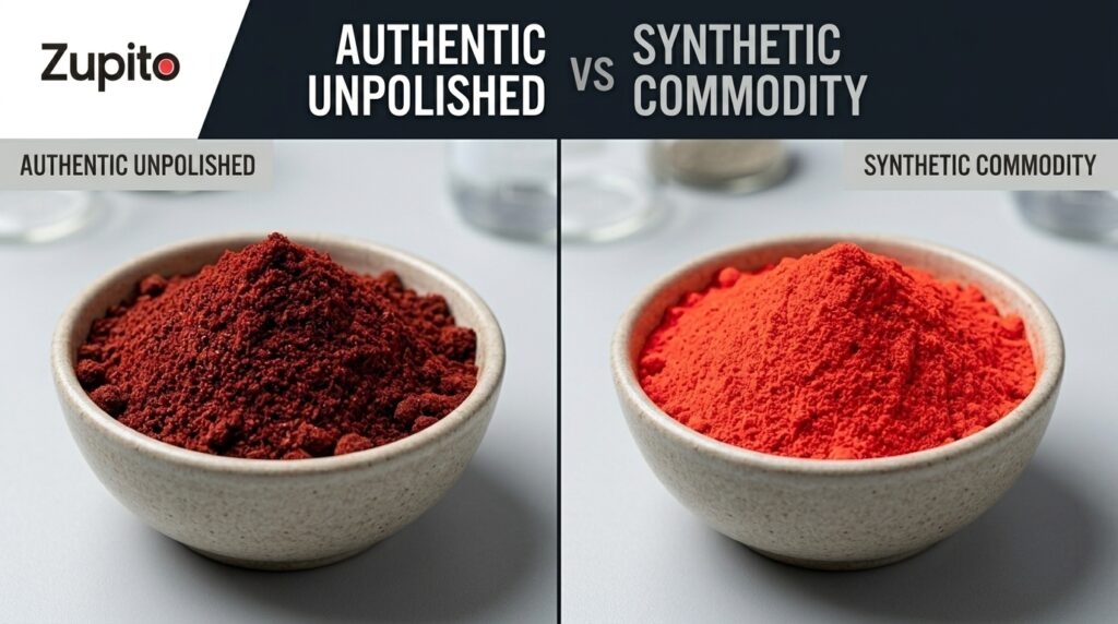 The Structural Risk of Commodity Market Adulteration Avoid toxic industrial dyes when you buy chilli powder online by choosing pure single origin mathania spices