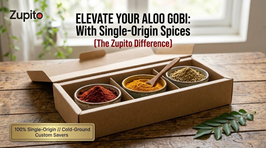 Zupito Clean Living Desert Spice Presentation A premium spice combo pack ready for delivery after strategic online chilli powder shopping to eliminate shipping costs