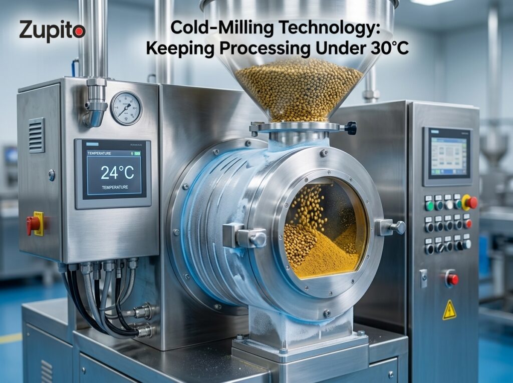 spice trade India temperature controlled cold grinding milling core under thirty degrees