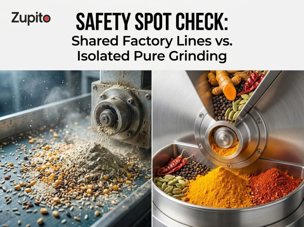 grain free vrat masale processing versus shared commercial factory milling lines