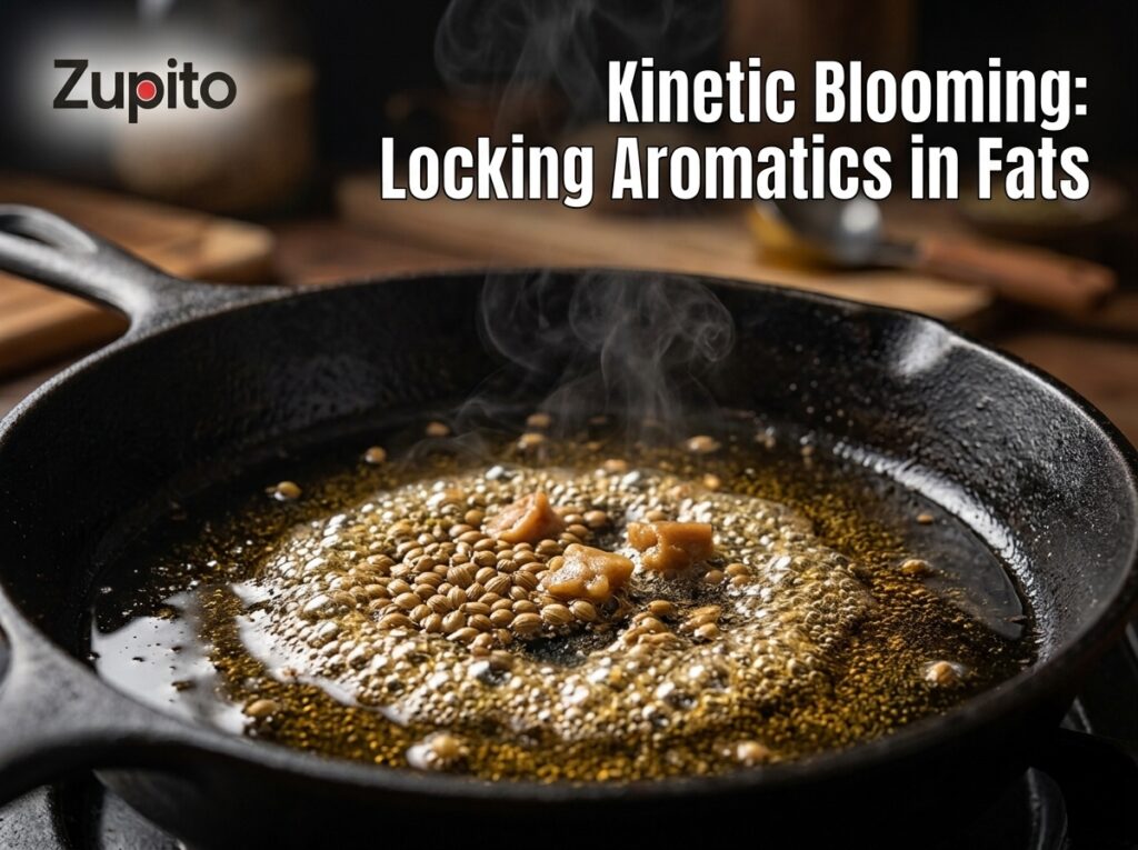 sizzling whole spices blooming in hot oil for savory Raksha Bandhan recipes