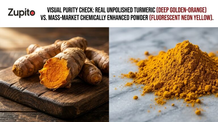 how to spot real haldi vs fake polished turmeric powder